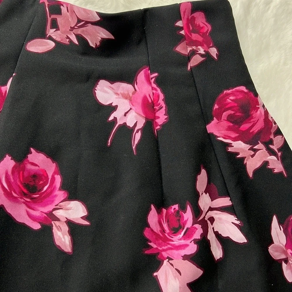 Kate Spade NY Painterly Rose A Line Skirt 2 Fit Flare Pockets Classic Lined Read